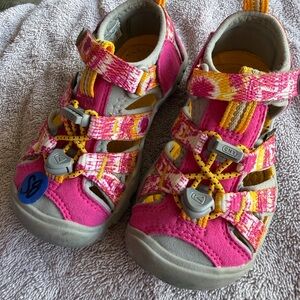 Keen Kids Pink and Yellow Active Sandals